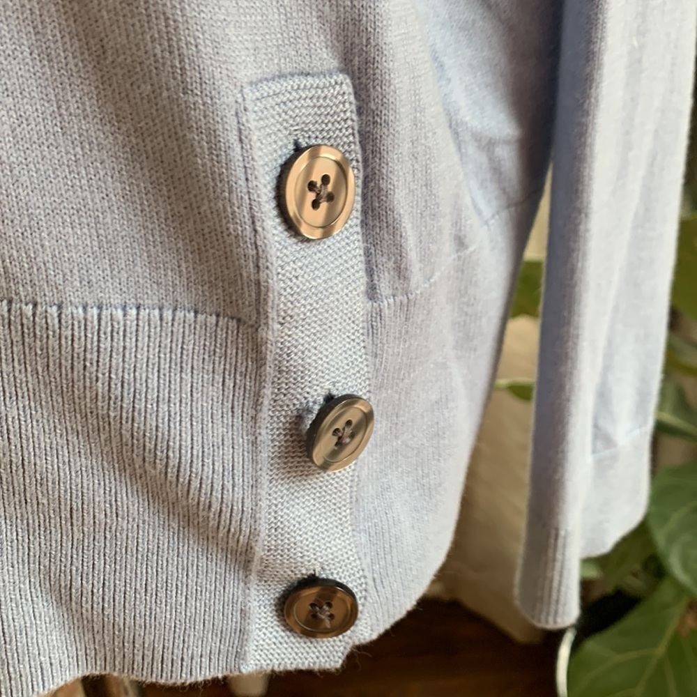 J Jill XL light blue sweater with front button detail - Picture 2 of 5
